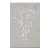 Elephant Line Art | Minimalistisch Safari-Poster Poster (Vorderseite)