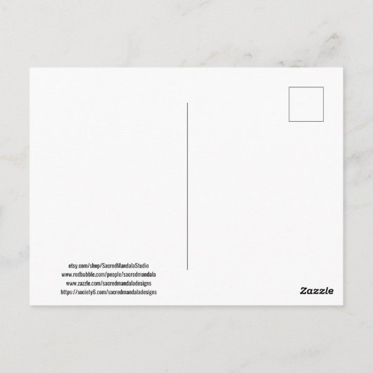 Elephant Line Zeichnend Postkarte (Rückseite)