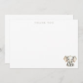 Elephant Little Peanut Baby Shower Dankeskarte (Vorne/Hinten)