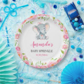 Elephant Little Peanut Girl Babydusche Sprinkle Pappteller (Party)