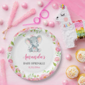 Elephant Little Peanut Girl Babydusche Sprinkle Pappteller (Party)