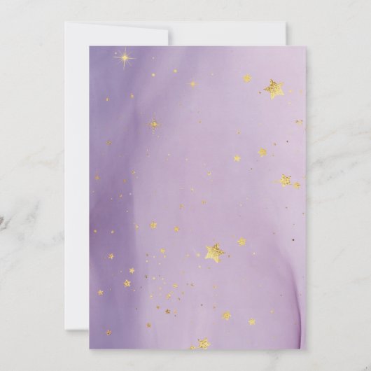 Elephant Little Star Watercolor Babydusche Einladung (Rückseite)