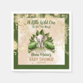 Elephant Little Wild One ist auf dem Weg Babydusch Serviette (Vorderseite)