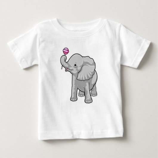Elephant Lollipop Baby T-shirt (Vorderseite)