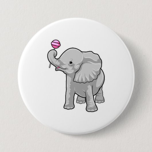 Elephant Lollipop Button (Vorderseite)