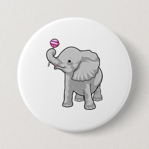 Elephant Lollipop Button