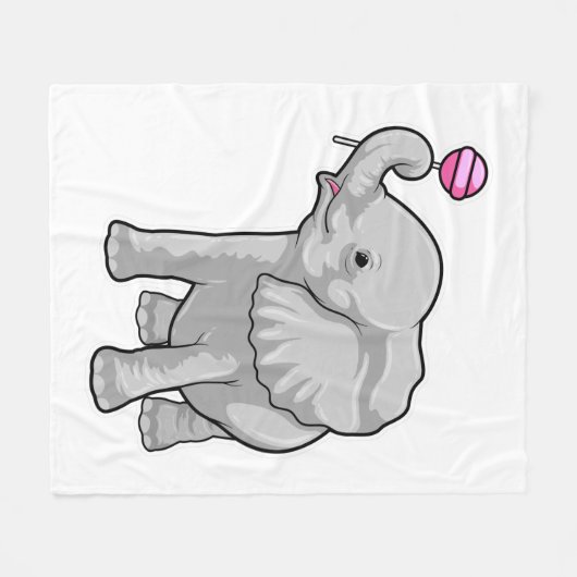 Elephant Lollipop Fleecedecke (Vorderseite (Horizontal))