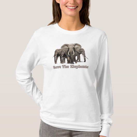 Elephant Long Sleeve T - Shirt (Vorderseite)