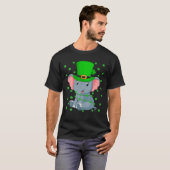 Elephant Lover Leprechaun Hat Elephant St. Patrick T-Shirt (Vorne ganz)