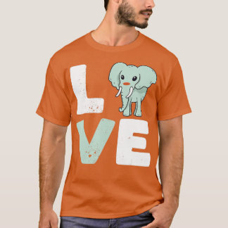 Elephant Lover Niedliche Liebe Elephant Tier Vinta T-Shirt