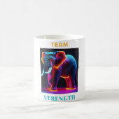 "ELEPHANT LOVER TEAM STRENGTH" KAFFEETASSE (Mittel)
