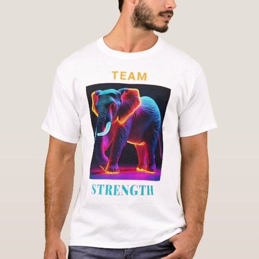 "ELEPHANT LOVER TEAM STRENGTH" T-Shirt (Vorderseite)