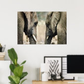 Elephant Lovers Art Gifts Poster (Heimbüro)