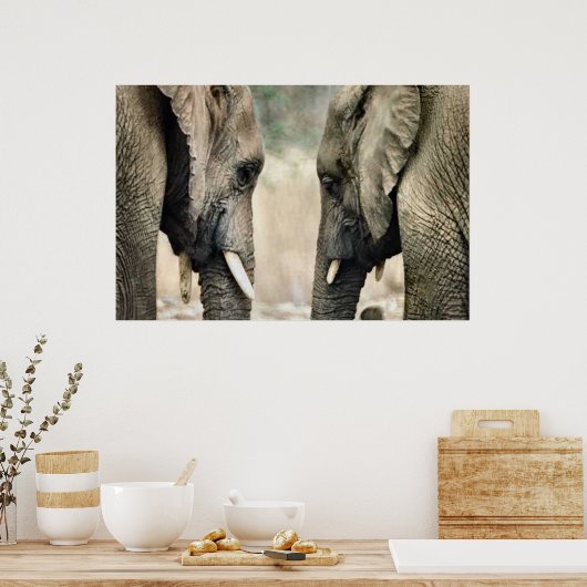 Elephant Lovers Art Gifts Poster (Küche)