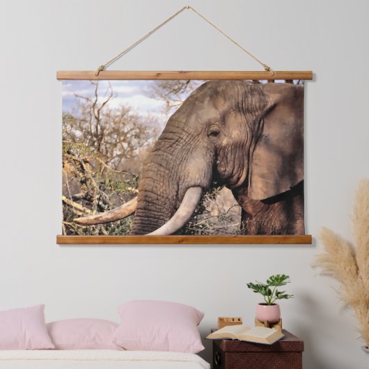 Elephant Lovers Art Wandteppich Mit Holzrahmen (Schlafzimmer)