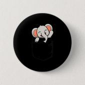 Elephant Lovers Cute Funny Elephant In Cket Button (Vorderseite)