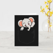 Elephant Lovers Cute Funny Elephant In Cket Karte (Gelbe Blume)