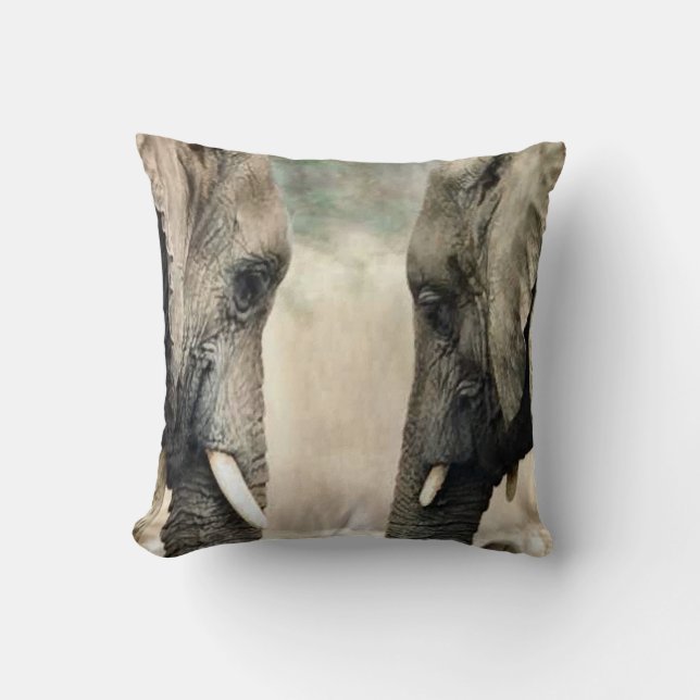 Elephant Lovers Wildlife Kissen (Vorderseite)