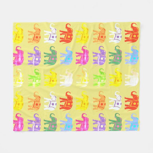 Elephant Lucky Fleecedecke (Vorderseite (Horizontal))