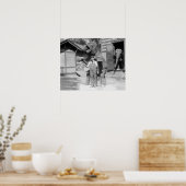 Elephant macht einen Trick, 1915. Vintages Foto Poster (Küche)