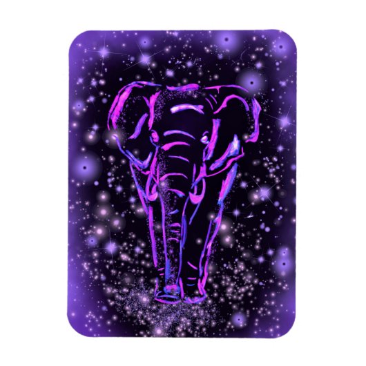 Elephant Magnet Spaziergang in der Starry Night (Vertikal)