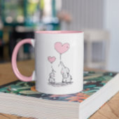 Elephant Mama & Baby Pink Mother's Day Babydusche Tasse
