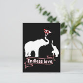 Elephant Mama Kinder Niedlich Mama Postkarte (Stehend Vorderseite)