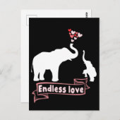 Elephant Mama Kinder Niedlich Mama Postkarte (Vorne/Hinten)