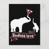 Elephant Mama Kinder Niedlich Mama Postkarte (Vorderseite)