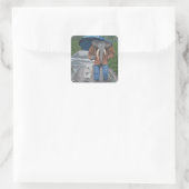 Elephant Man Dog Walking Fantasy Art Stickers (Tasche)