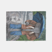 Elephant Man Dog Wandern Fantasy Art Blanket Fleecedecke (Vorderseite (Horizontal))