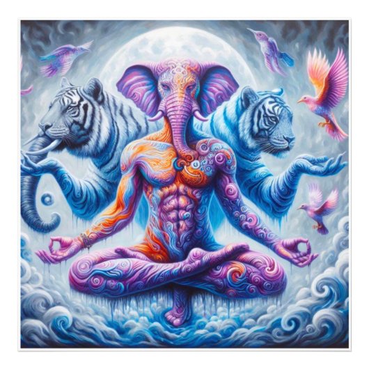 Elephant Man spirituell Fotodruck (Vorne)
