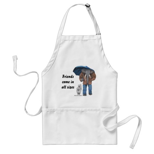 Elephant Man Walking Dogs Fantasy Art Schürze (Vorne)