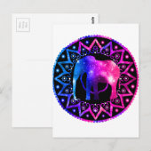 Elephant Mandala Postkarte (Vorne/Hinten)