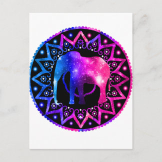 Elephant Mandala Postkarte