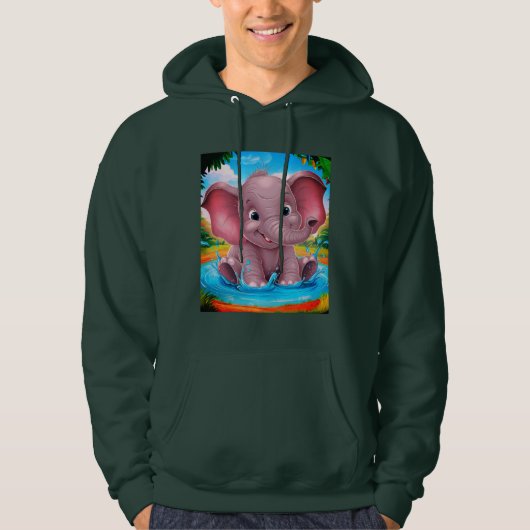 Elephant Men's Basic Hoody Sweatshirt (Vorderseite)