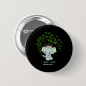 Elephant Mental Health Awareness Gift Warriors Men Button (Vorne & Hinten)