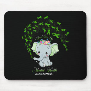 Elephant Mental Health Awareness Gift Warriors Men Mousepad