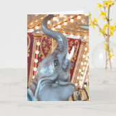 Elephant Merry-Go-Round, Geburtstag Karte (Gelbe Blume)