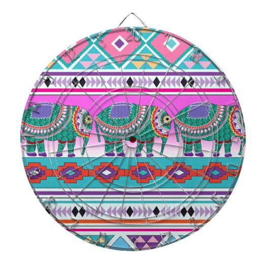 Elephant mit Azteken-Muster Dartscheibe (vorne)