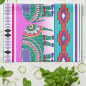 Elephant mit Azteken-Muster Handtuch (Gefaltet)