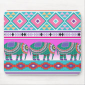 Elephant mit Azteken-Muster Mousepad (Vorne)