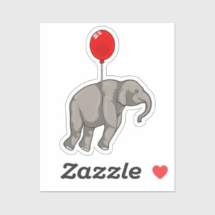 Elephant mit Balloon Aufkleber