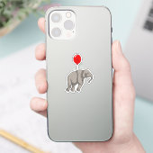 Elephant mit Balloon Aufkleber (Telefon)
