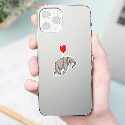 Elephant mit Balloon Aufkleber (Telefon)