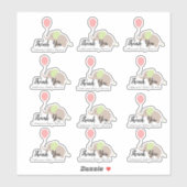 Elephant mit Balloon Baby Dusche Danke Set Aufkleber (Blatt)