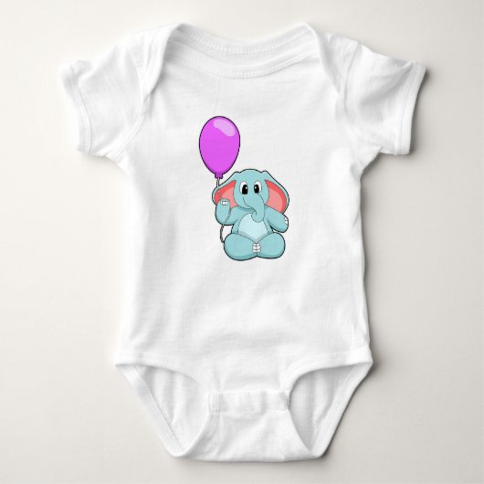 Elephant mit Balloon Baby Strampler (Vorderseite)