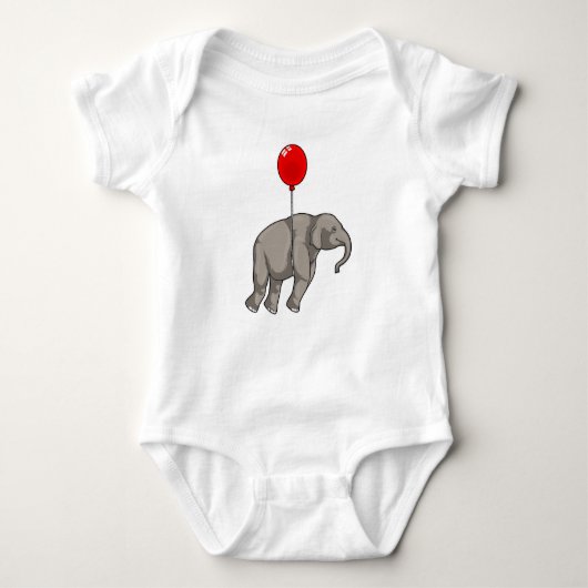 Elephant mit Balloon Baby Strampler (Vorderseite)
