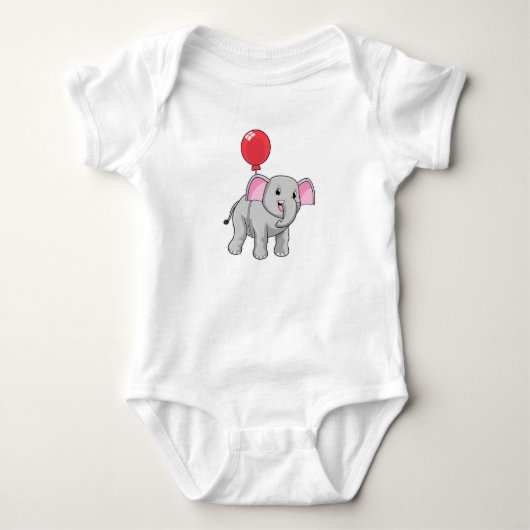 Elephant mit Balloon Baby Strampler (Vorderseite)