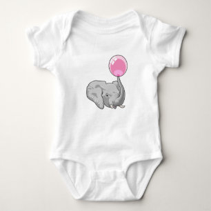 Elephant mit Balloon Baby Strampler